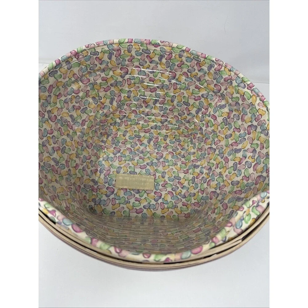 Longaberger 2000 Century Celebration Easter Basket Large Whitewashed Jelly Beans